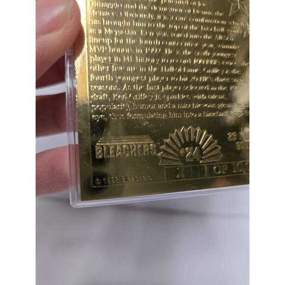 1993 Bleachers Baseball Ken Griffey Jr. 23 Karat Gold Limited Print  #'d/10000 - Picture 3 of 8